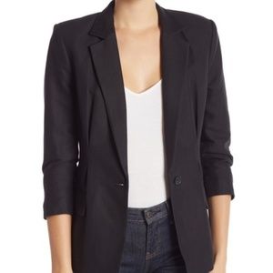 Joie Black Lian Pleated Blazer